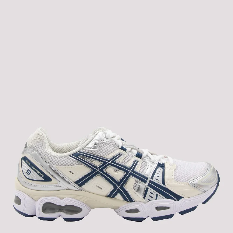 Asics White And Indigo Gel Nimbus Sneakers