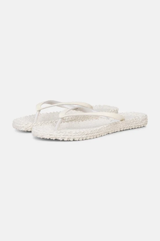 Flip Flop With Glitter - Creme