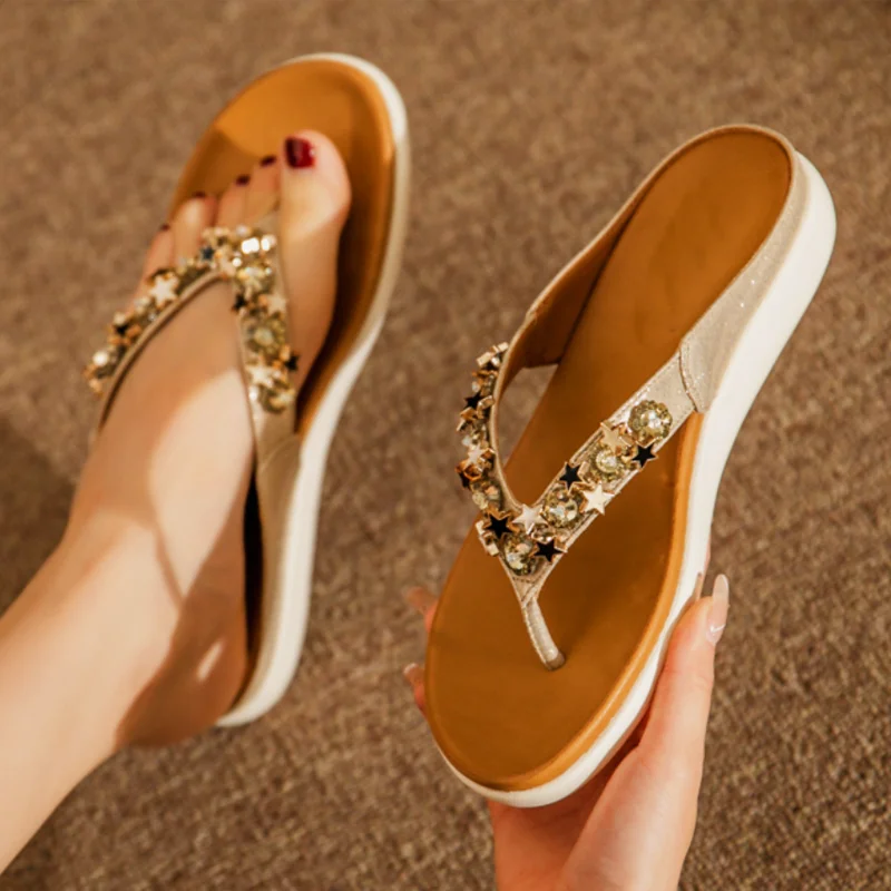 Comelyy Summer Star Bling Slippers