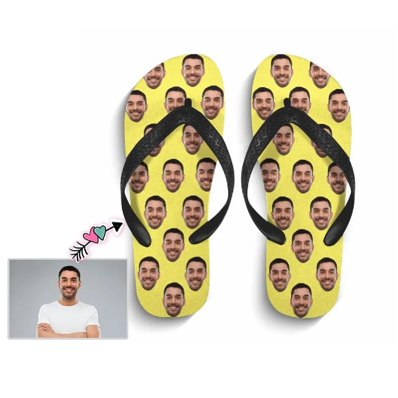 Custom Face Sample Flip Flops For Both Man And Woman Funny Gift For Vacation,Wedding Ideas For Guests