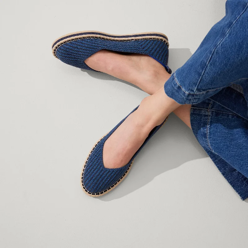 The Espadrille - Navy Stripe