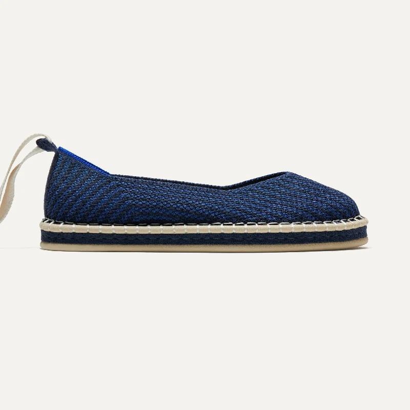 The Espadrille - Navy Stripe