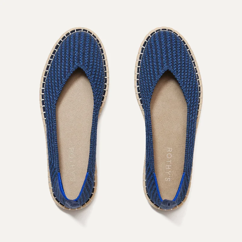 The Espadrille - Navy Stripe