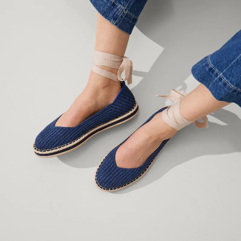 The Espadrille - Navy Stripe