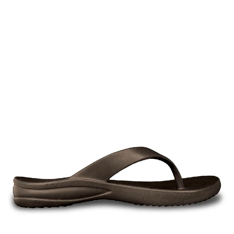 Women's Flip Flops - Dark Brown