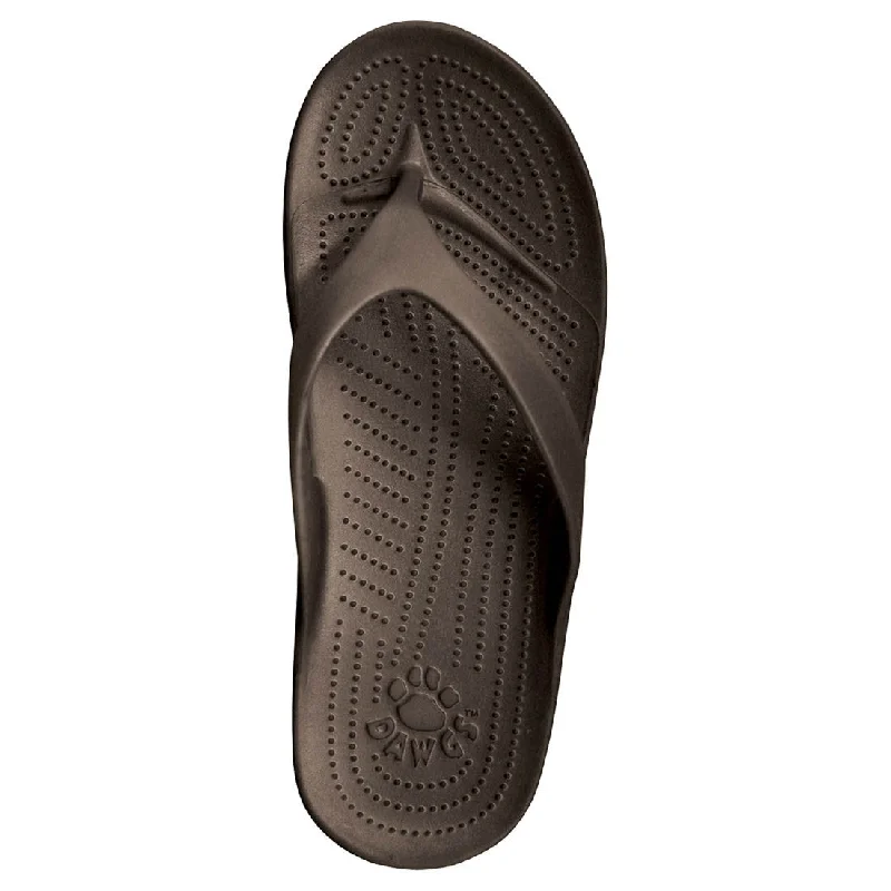 Women's Flip Flops - Dark Brown