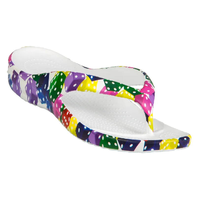 Women's Flip Flops - Dice