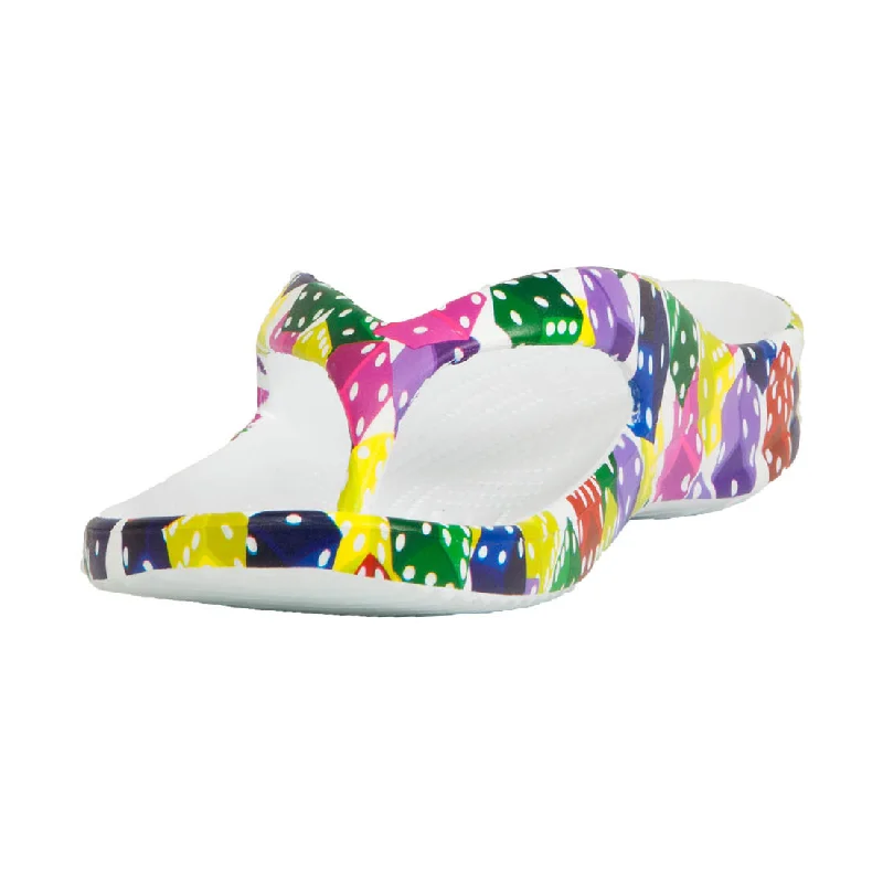 Women's Flip Flops - Dice