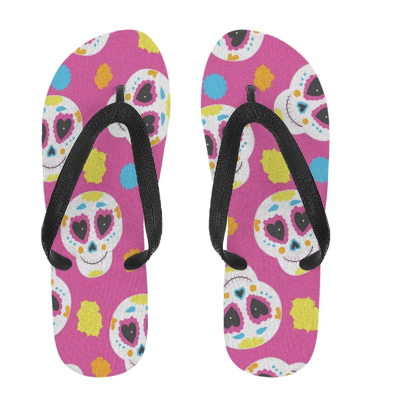 Women's Mexican Sugar Skull Flip Flops