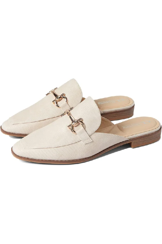 Dirty Laundry Score Lizard Mules- Cream