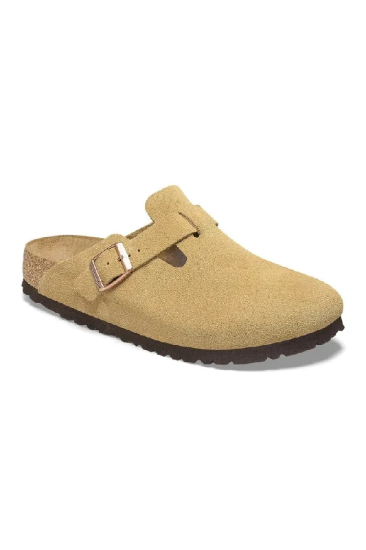 Birkenstock Boston Suede- Latte Cream