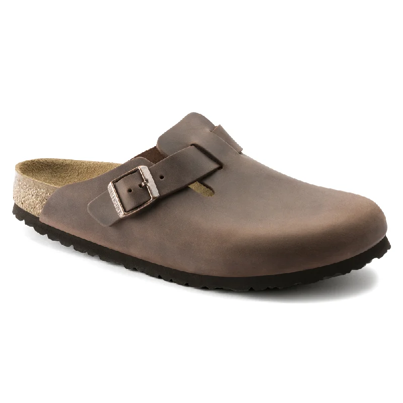 Boston Oiled Leather Clog - Regular Width