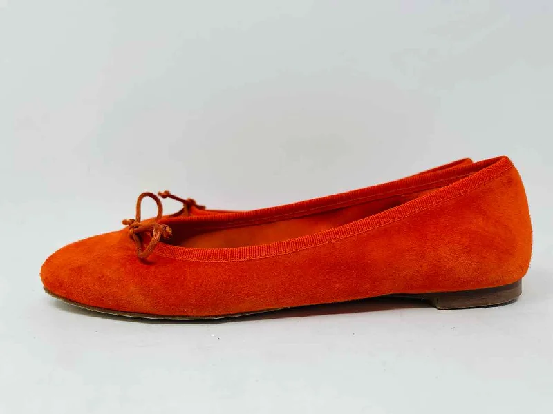 Ann Mashburn Size 6.5 Orange Bow(s) Suede Shoes Flats