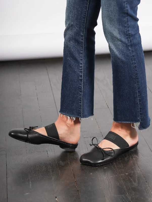 Ballet Slide in Black by MM6 Maison Margiela