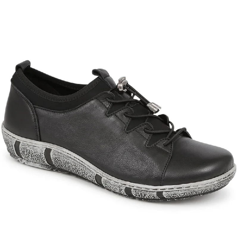 Bungee Lace Leather Trainers - LUCK40010 / 326 528