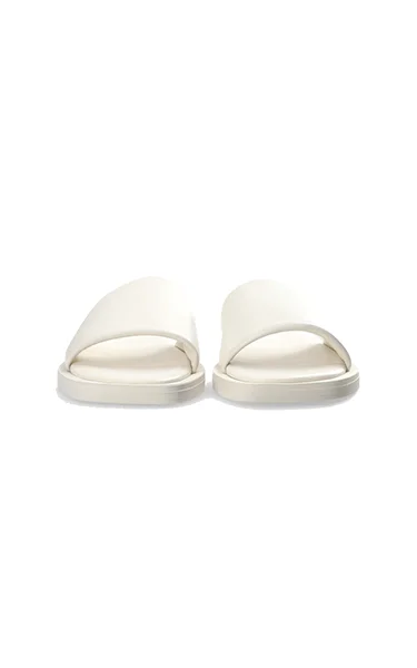 Copenhagen White Nappa Slip On Sandals