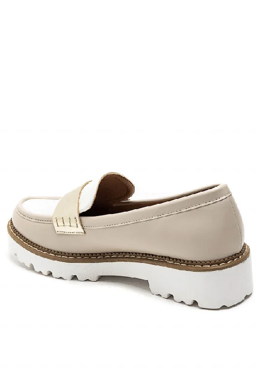 Etta Stone Faux Leather Loafers