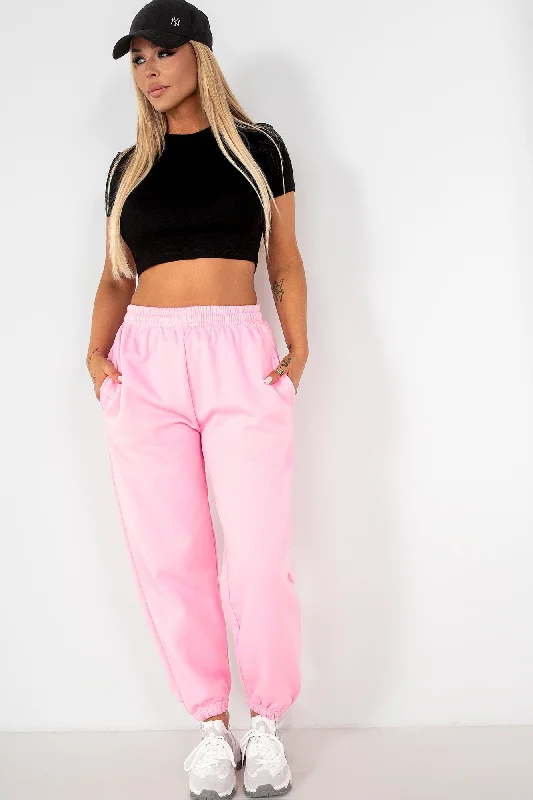 Olivia Candy Pink Oversized Joggers