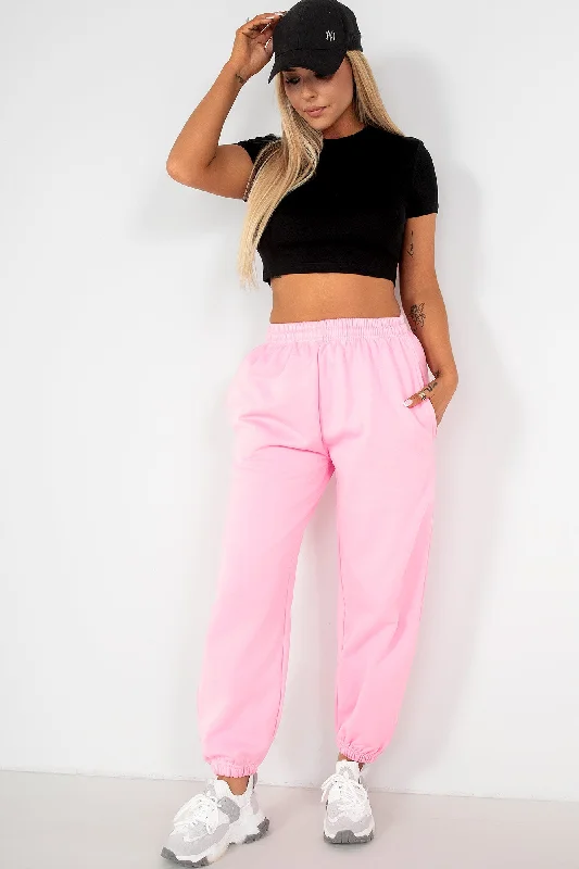 Olivia Candy Pink Oversized Joggers