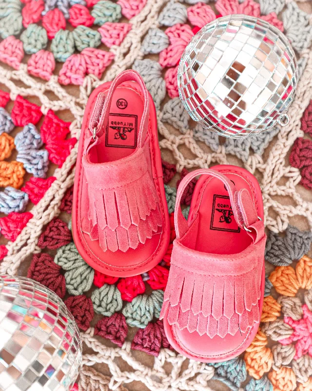 Angel Fuchsia Fringe Sandals (KIDS)