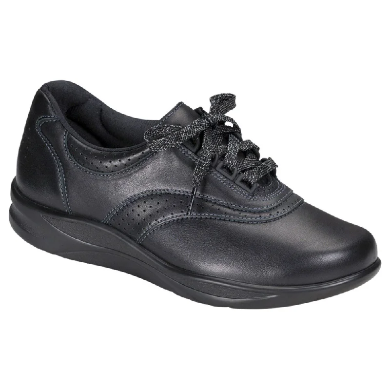 Walk Easy Black Leather Walking Shoe