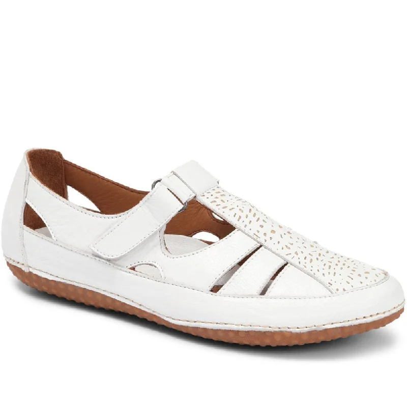 White Leather Mary Jane Shoe - KISAS29001 / 315 436 / 315 436