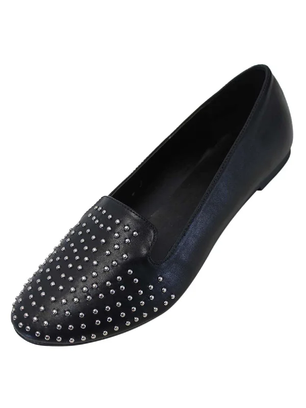 Womens Ballet Flats With Studded Toe