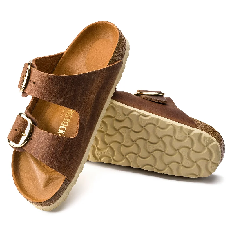 Arizona Big Buckle Oiled Leather Cognac