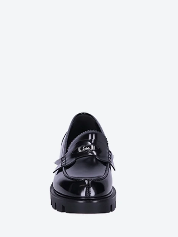 Penny lug leather loafers