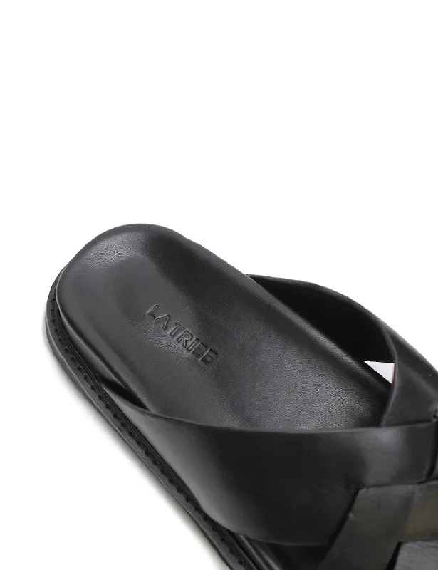 Cross Cut Slide | Black