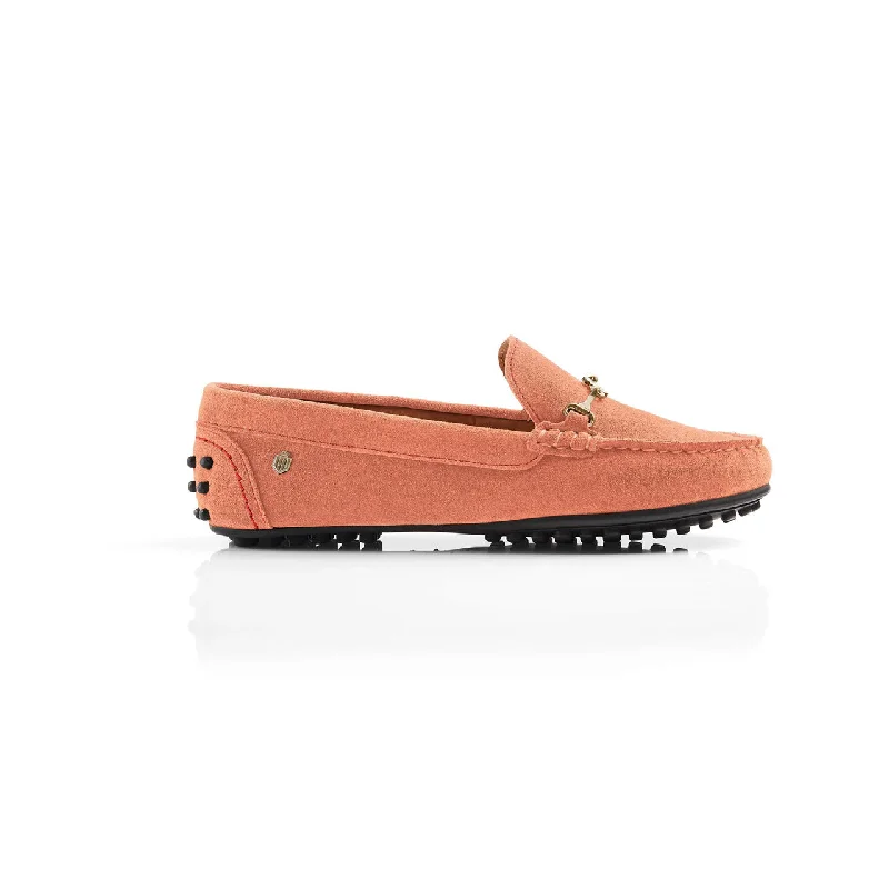 Fairfax & Favor Ladies Melon Suede Trinity Driver Shoe