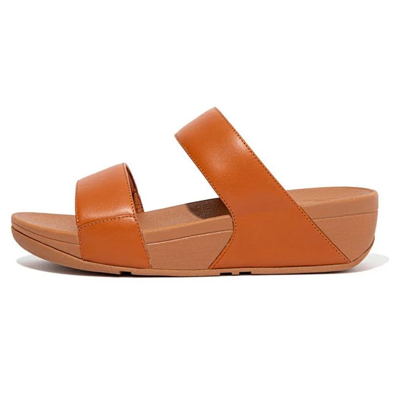 FitFlop LULU Leather Slide - Light Tan