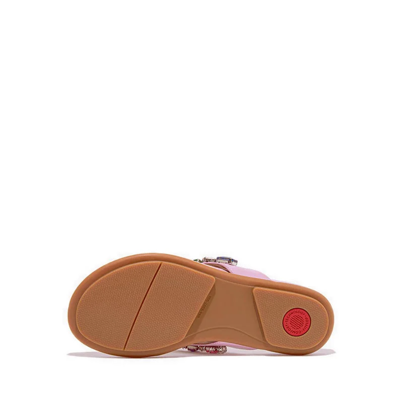 GRACIE JEWEL-DELUXE LEATHER FLIP-FLOPS