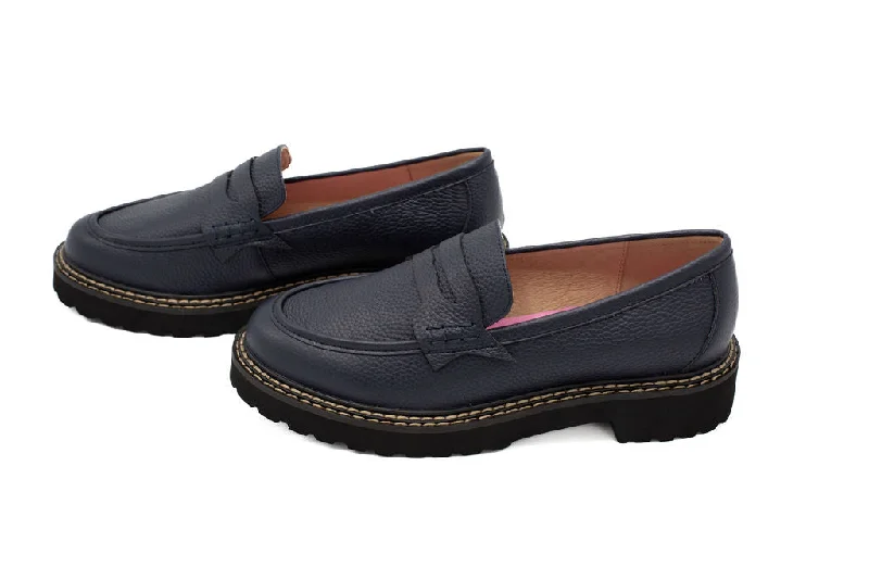 Nepe Navy Grain Leather