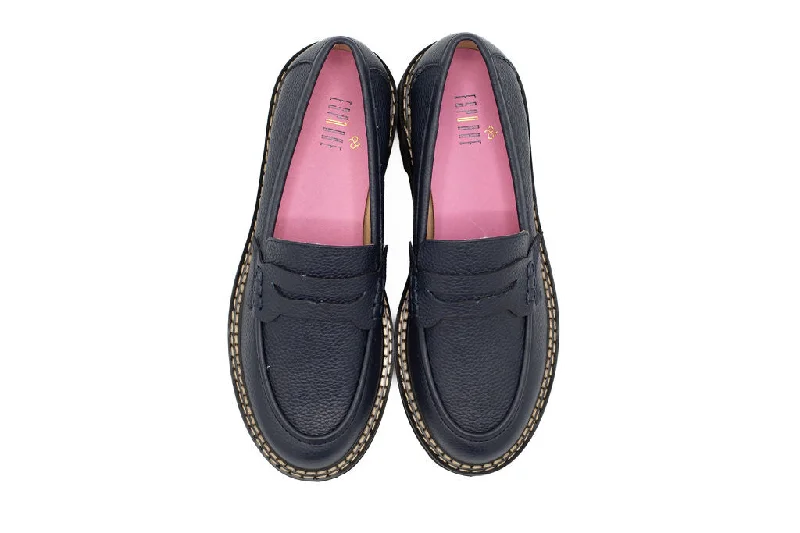 Nepe Navy Grain Leather