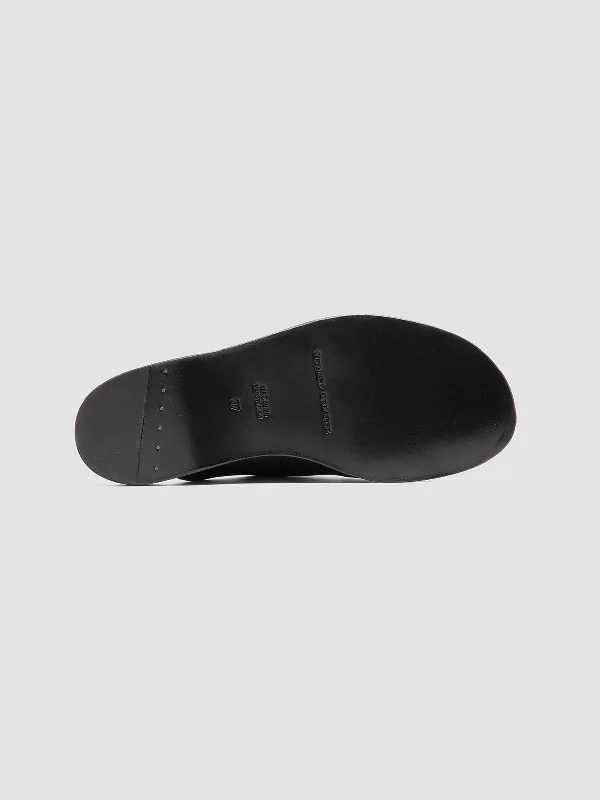 ITACA 049 - Black Leather Slide Sandals