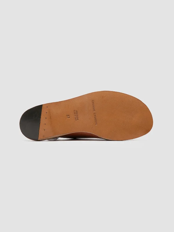 ITACA 049 - Brown Leather Slide Sandals