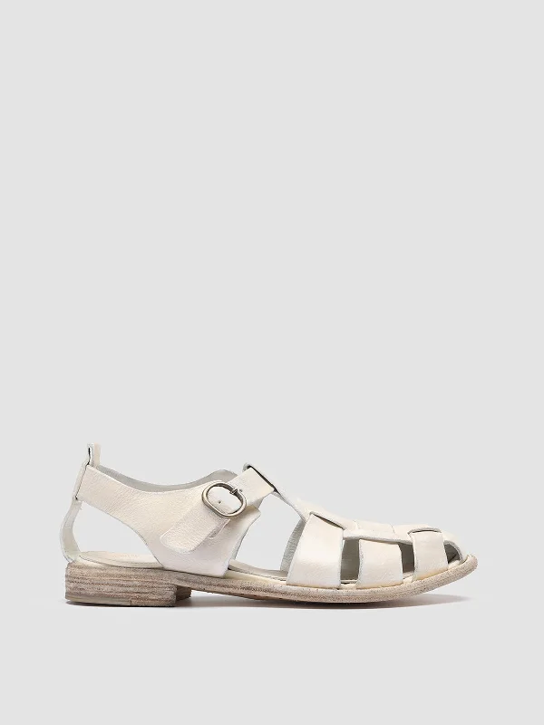 LEXIKON 536 - White Leather Sandals