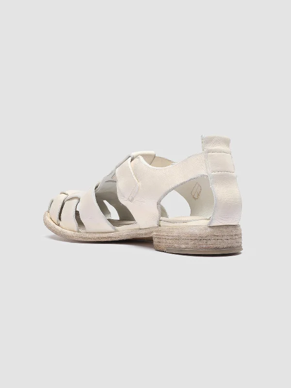 LEXIKON 536 - White Leather Sandals