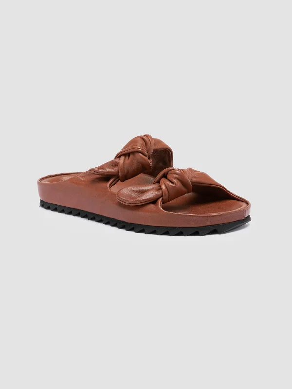 PELAGIE 010 - Brown Leather Sandals