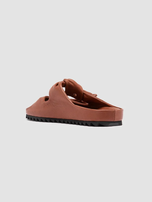 PELAGIE 010 - Brown Leather Sandals