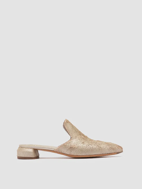 SAGE 106 - Beige Leather Mule Sandals