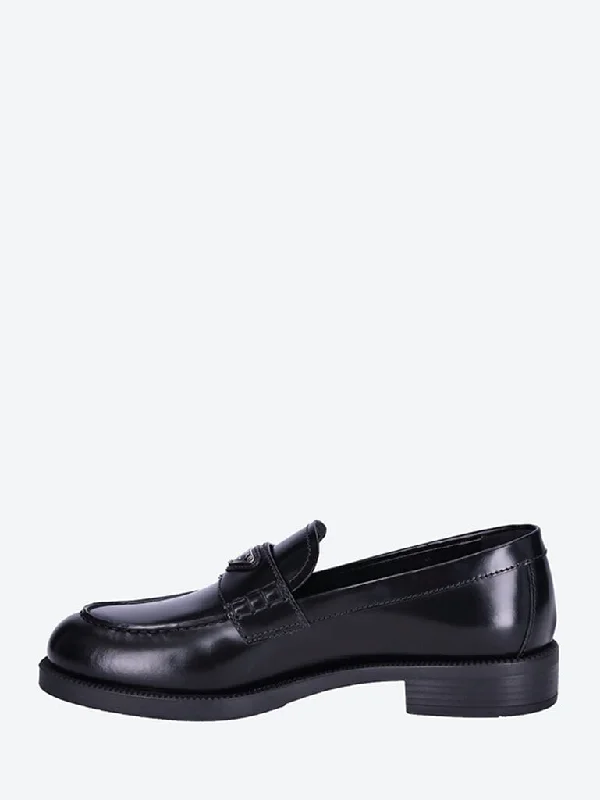 Brushed leather loafers