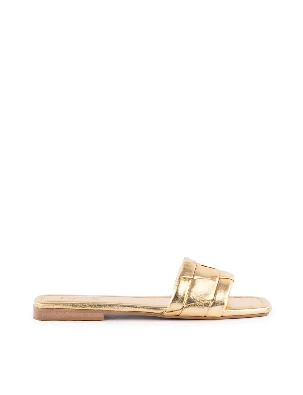 Portland Slide, Metallic Leather