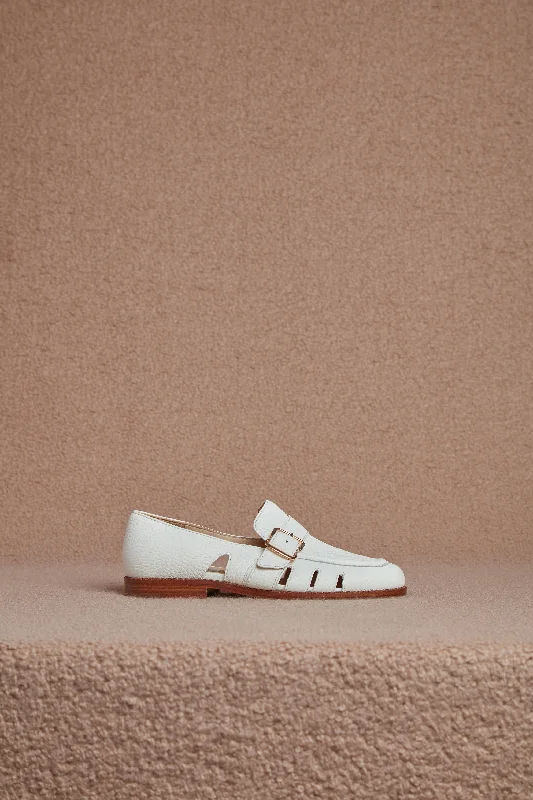 Simon Loafer in Cream Leather