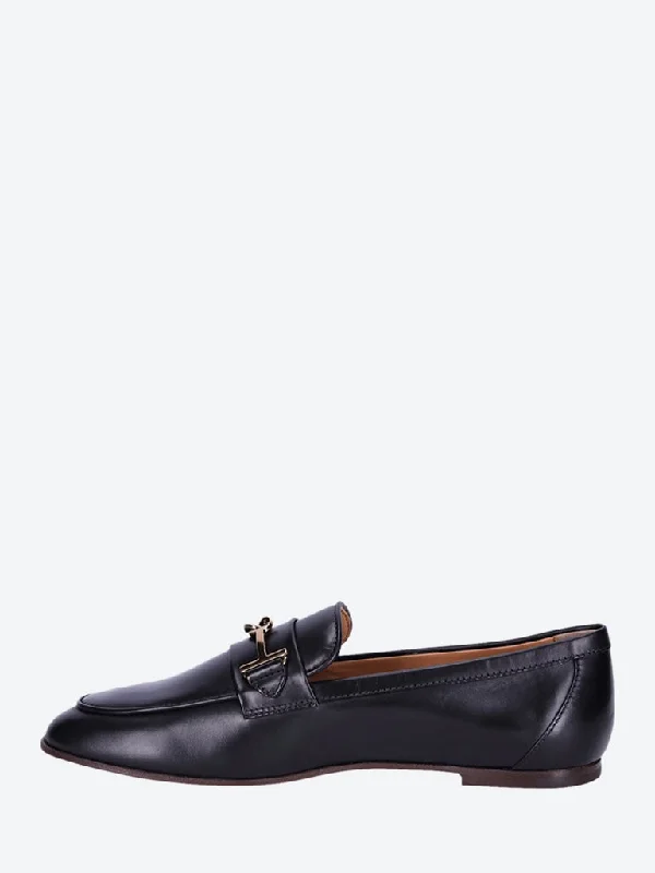 Leather ring loafers