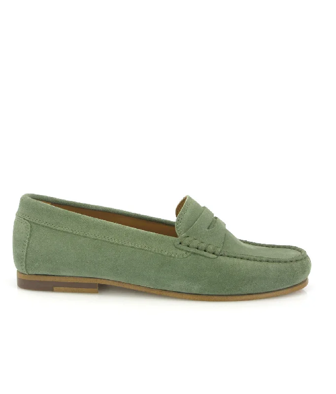 Yoki - green kaki suede