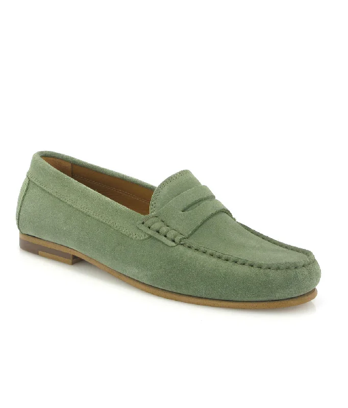 Yoki - green kaki suede