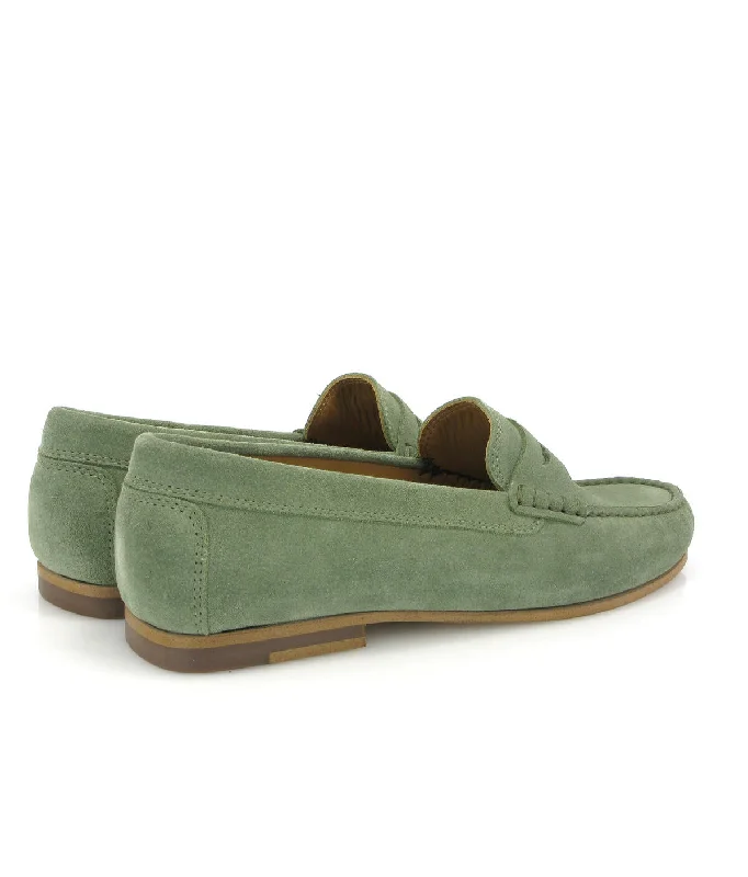 Yoki - green kaki suede