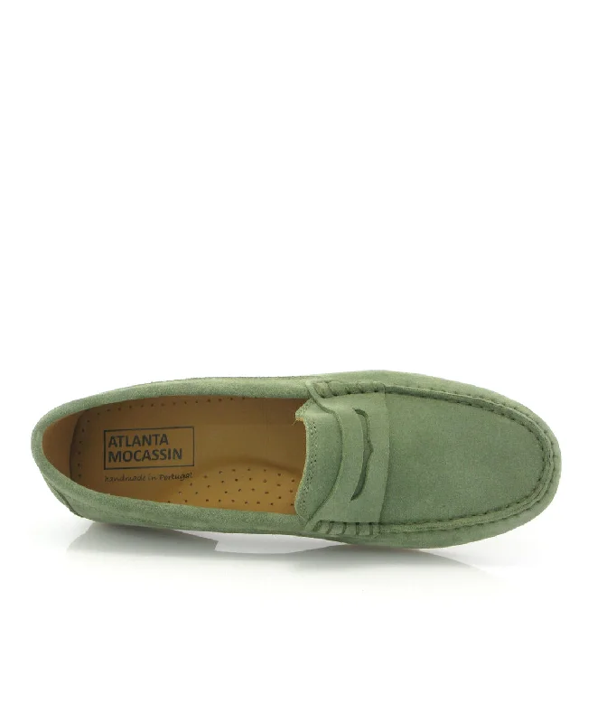 Yoki - green kaki suede